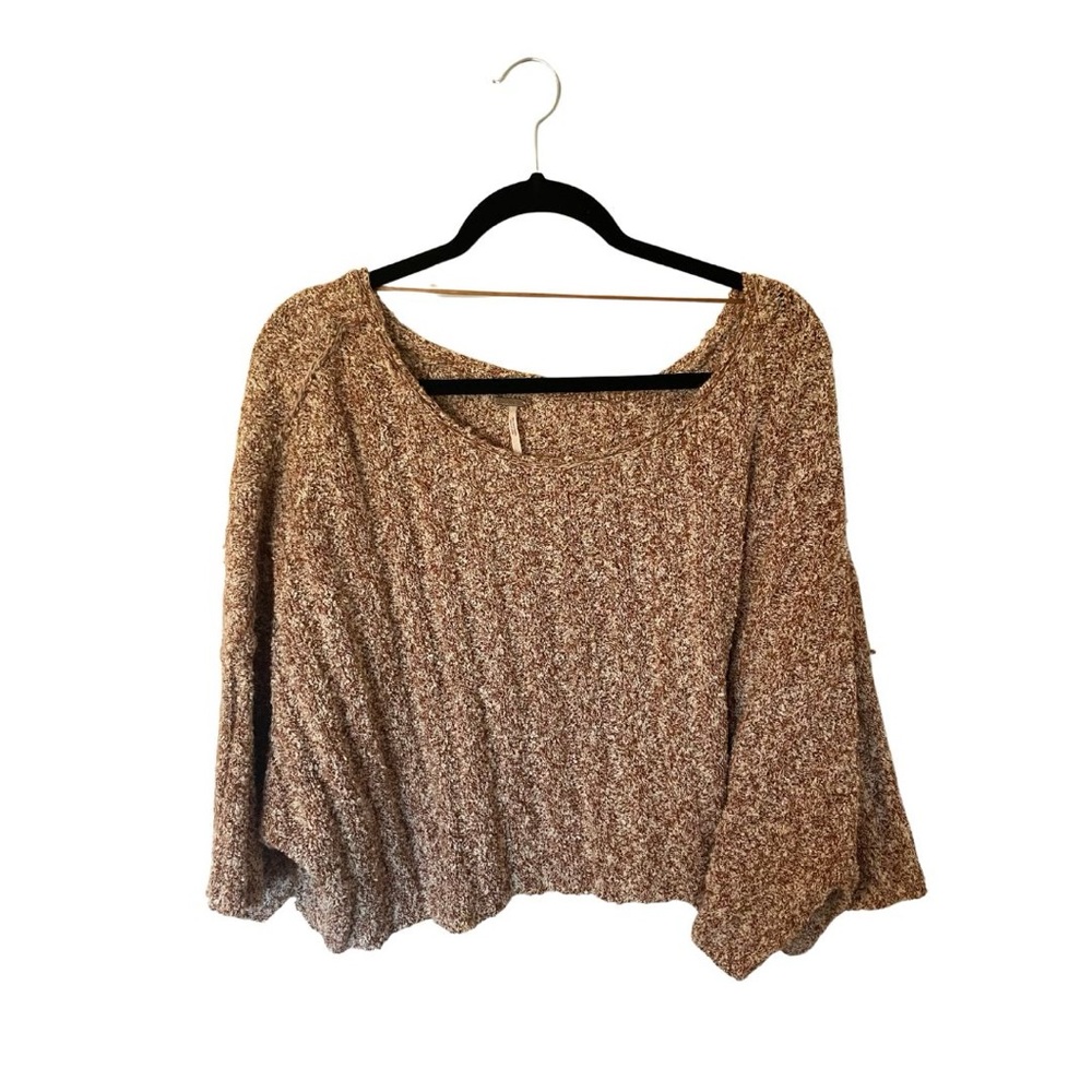 Free People Textured Orange Sweater